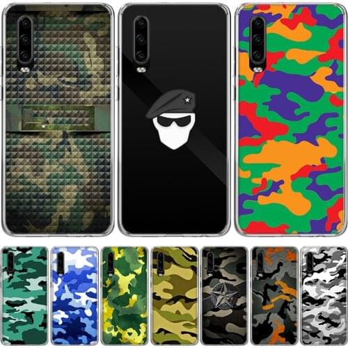 Camouflage Camo military Army Phone Case for Huawei P30 P40 P20 P10 Mate 20 10 30 Lite Pro P Smart Z Plus + Art Luxury Cover Coq