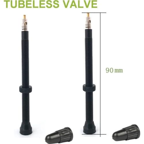 2 Pcs 90MM logn Valve Aluminum Alloy Bike FV French Valve For MTB Mountain Bike Road Bicycle Tubeless Tire 6g/pcs Ultra Light