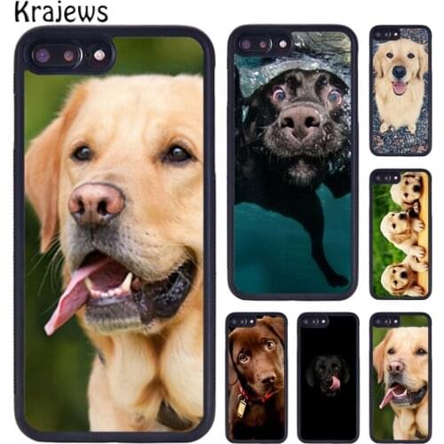Krajews Cute Puppy Dog Labrador Rubber Phone Case For iPhone X XR XS 11 12 Pro MAX 5 6 6S 7 8 Plus Samsung Galaxy S7 S8 S9 S10