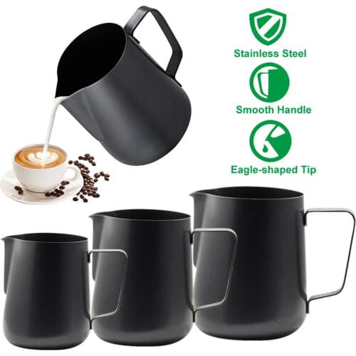 Non-stick Coating Stainless Steel Milk Frothing Pitcher Espresso Coffee Barista Craft Latte Cappuccino Cream Froth Jug Maker Box