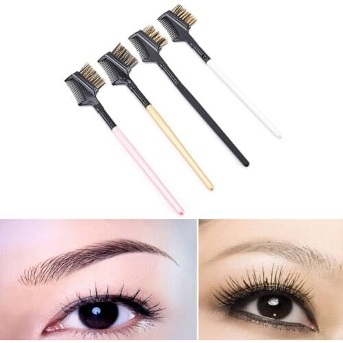 Fashion New 2 in 1 Double Eyebrow Comb Brushes Nice Pro Makeup Tools Women Dual Eyebrow Comb Eyelash Makeup Beauty Brush
