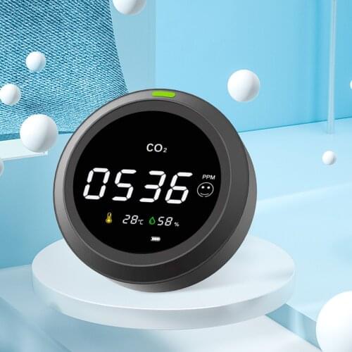 3 In 1 Indoor Air Quality Monitor CO2 Air Quality Meter Temperature Humidity Real Time TFT Intelligent Air Quality Sensor Tester