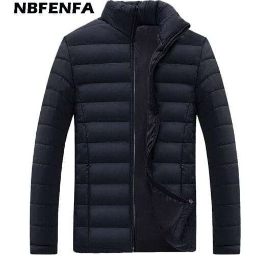 Men Winter Jacket Slim Fit Coat Male Warm Parkas Solid Thick Overalls Windbreaker Casual Outwears Fashion Mens Clothing LX016