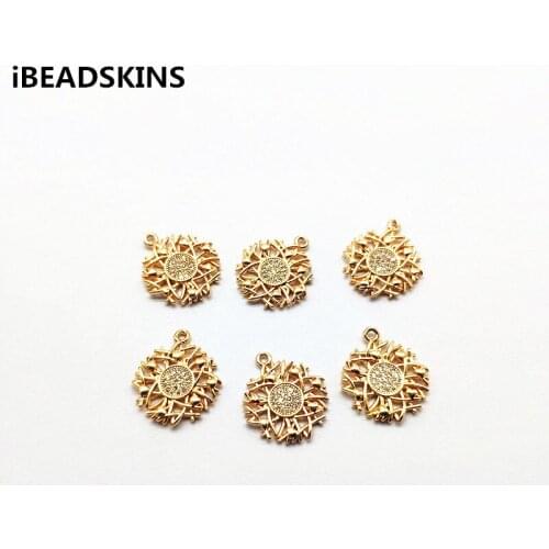 New arrival! 20x18mm 50pcs Copper / Zircon Round shape charm for Jewelry Findings Earrings parts,hand Made Earrings Jewelry DIY