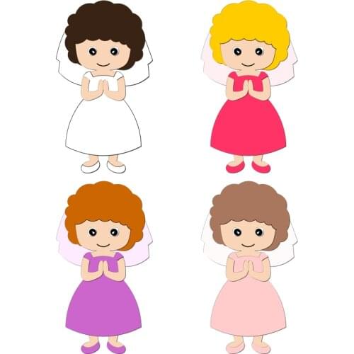 New angel girl Wooden die Scrapbooking C-46 Cutting Dies