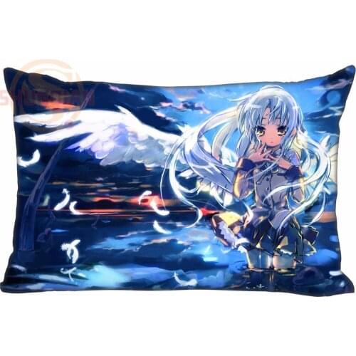 P#J25 Custom Angel Beats Rectangle Pillowcase zipper Classic Pillow Case size cm&35X45cm W#1121Y-N25