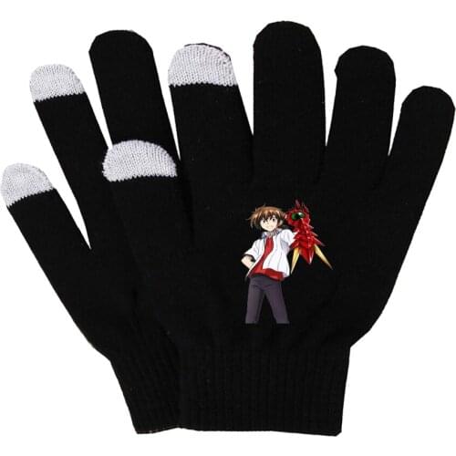 TV Highschool D×D Gloves Cotton Warm Gloves Non-slip Touch Screen Gloves Men Mitten Business Gloves woman man finger gloves