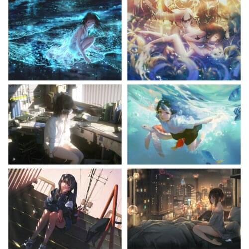 CANVAS POSTER Rowley Little Girl Dress Aestheticism Beauty NUDE Anime Sexy Beautiful Girl Lady Samurai Poster Painting Wall Art