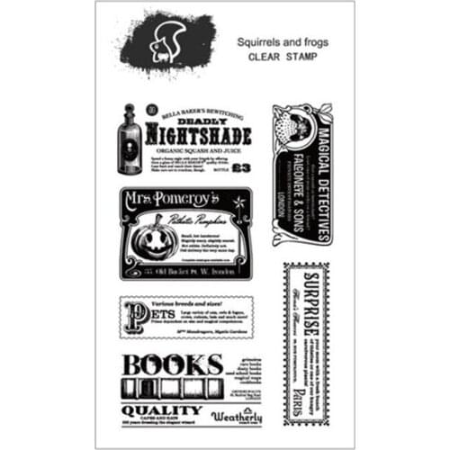 Retro Clippings transparent silicone clear stamp for scrapbooking DIY craft decoration soft stamp kids stationery