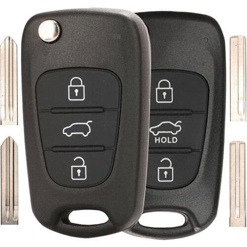 Jingyuqin 10X Remote Car Key Shell For Kia K2 K5 Rio3 Picanto Ceed Sportage Cerato Sorento Soul Hyundai I20/30/35 IX25/35 Accent