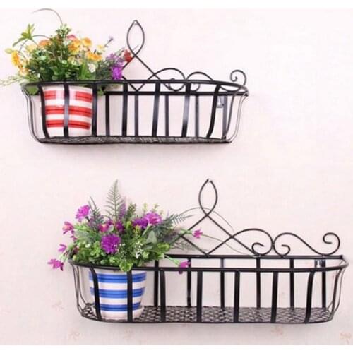 Grid Hanging Basket Iron Wall Mounted Decor Innovative Flower Pots Shelf Small Items Display Rack Indoor Pendant Racks Organizer