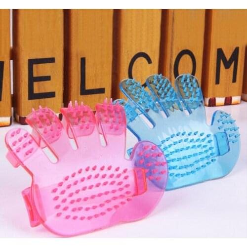 Pet Bath Brush Dog Cleaning Massage Comb Puppy Grooming Glove Soft Rubber Bath Brush Hands Comb For Cats Pet Bath Gloves brush