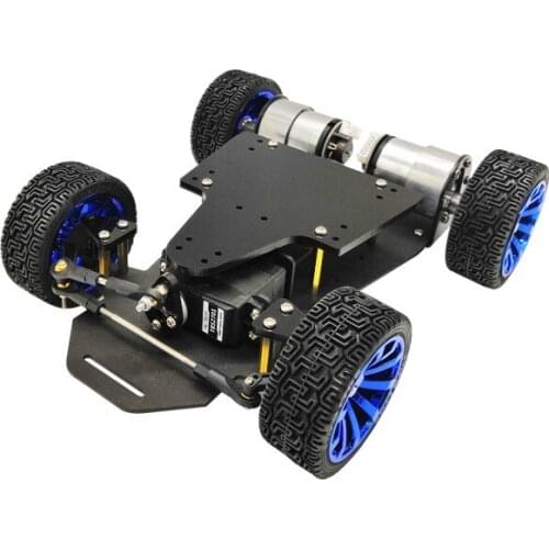 Thanksbuyer RC Car Chassis Smart Robot Chassis Assembled 330rpm Standard Version Servo Steering Motor Without/With Encoder