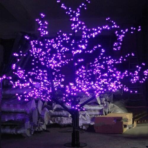 1.5M 1.8m Shiny LED Cherry Blossom Christmas Tree Lighting Waterproof Garden Landscape Decoration Lamp For Wedding Party Chrisma