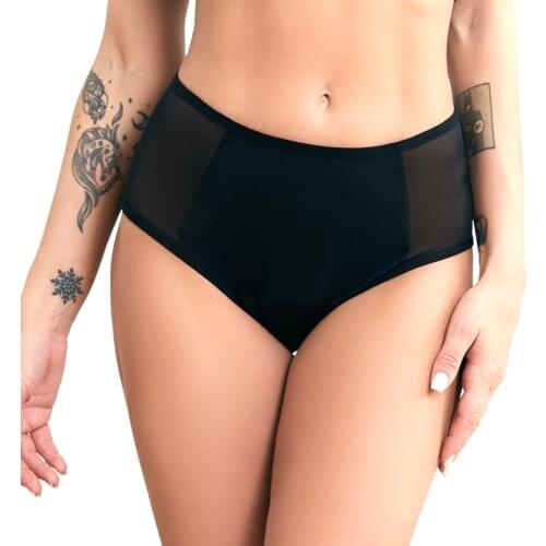 Menstrual Period Underwear for Women Leakproof Breathable Brief Mid Waist Period Panties