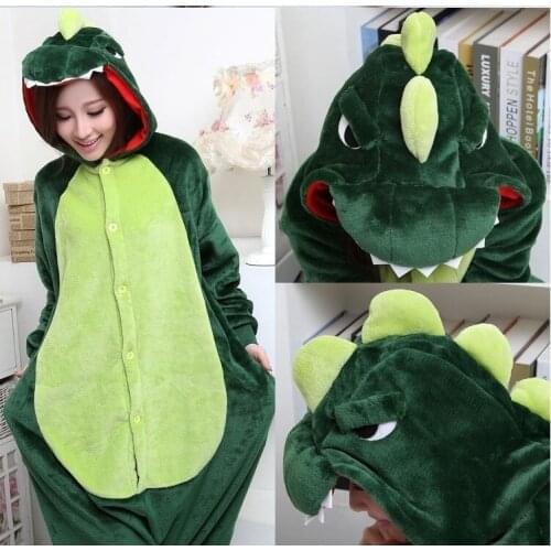 Unisex Animal Costume Cosplay Adult All In One Pyjamas Animal Dinosaur Pajamas Sleepwear for Women Home