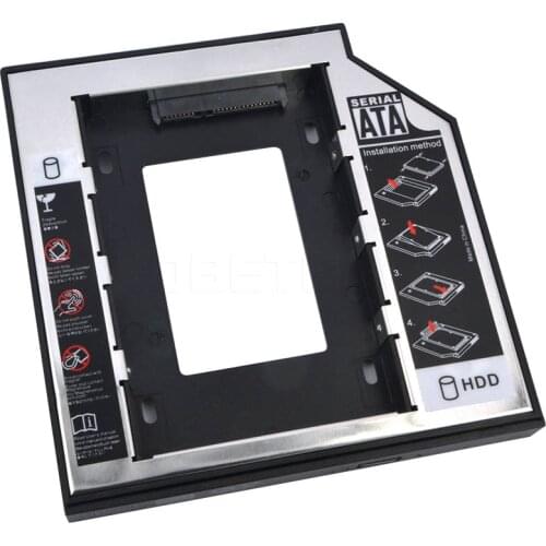 Good quality 2.5" SATA 3.0 Second 2nd Plastic SSD HDD HD Hard Disk Driver Caddy 12.7mm External Case Optical Bay for Laptop