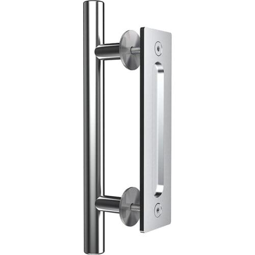 New 12 Inch Stainless Barn Door Pull Handle Set Stainless 12 Inch Round Gate Handle for Barn Door Gates Garages Sheds