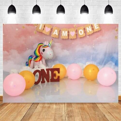 Yeele Photography Backdrop Sky Cloud Balloon Unicorn Newborn Baby Shower Birthday Background Vinyl Photocall Photophone Prop