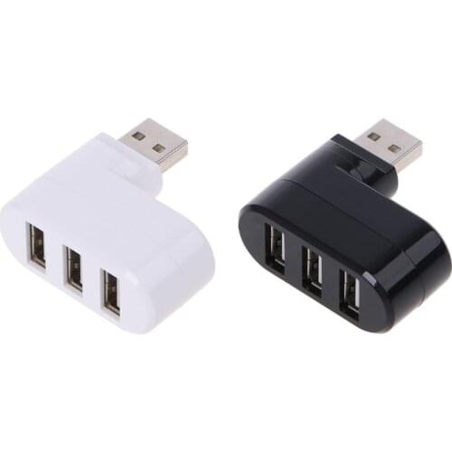 180 Degrees Rotatable High Speed 3 Ports USB HUB 2.0 USB Splitter Adapter For PC Notebook Tablet Computer Laptop
