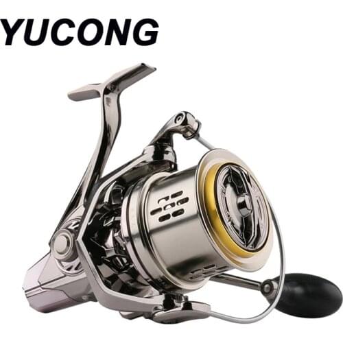 YUCONG Fishing Reel 4.8:1 Stainless Steel Screw-in Seawater-proof Spinning Reel 18+1BB Sea Fishing Wheel 8000-10000-12000 Series