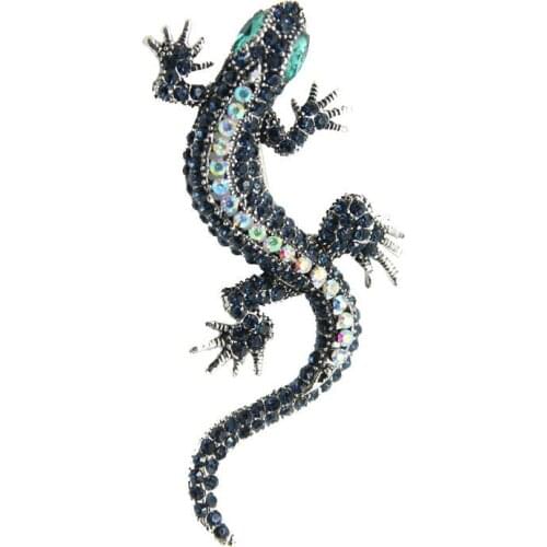 Punk Lizard Brooch Fashion Party Suit Shirt Decoration Pin For Women Men Clothes Accessories Gift