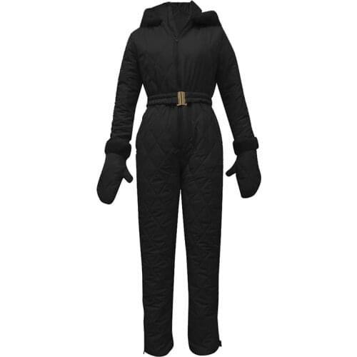 Winter Jacket Women Warm Ski Suit Fashion Ski Jacket Coat Hoodie Outdoor Sports Jumpsuit Zipper Multicolor Ski Suits Snowboard