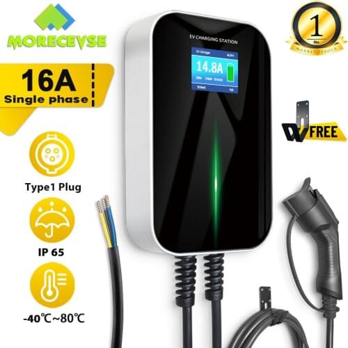 16A 1Phase EVSE Wallbox EV Charger Electric Vehicle Car Charging Station with Type1 Cable SAE J1772 for Mitsubishi Renault 3.6KW