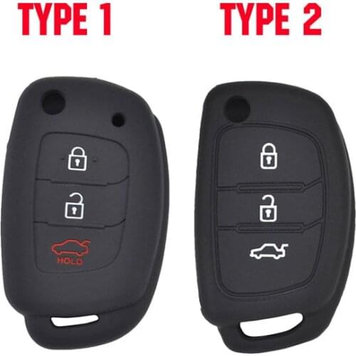 10pcs Silicone Car Key Case For Hyundai Elantra Tucson i40 i20 i10 iX35 iX45 Creta Santa fe H-1 Cover Keyless Remote Fob 3Button