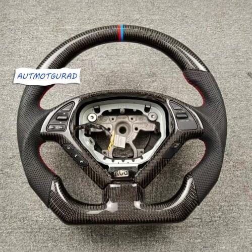 100% Real Carbon Fiber/Leather Steering Wheel For Infiniti G37 (Have Buttons)