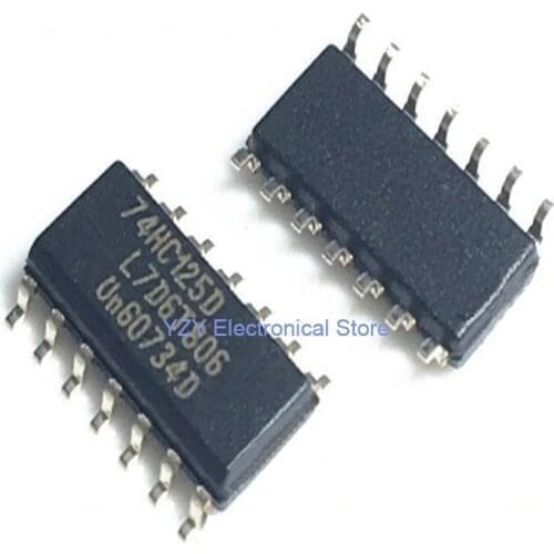 100PCS/LOT 74HC125D SOP14 74HC125 SOP SN74HC125DR SOP-14 SN74HC125 SMD Brand New Original Integrated Circuits Fast Shipping