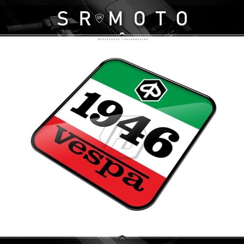 3D Motorcycle Decal Italy Flag 1946 Sticker Case for Piaggio Vespa Sprint GTS GTV LX PX
