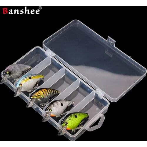 5pcs/lot Tackle box VC03 Fishing Lure Isca Artificial Bait Peche Leurre Pesca Rattle Crank Wobbler Square Bill lips Crankbaits