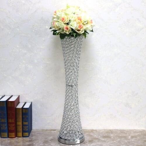 6 pcs/Lot Flowe Floor Crystal Vases Plant Floral Holder Flower Pots Road Lead for Home Wedding Corridor Decoration ZHP008