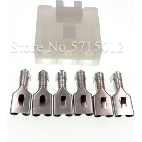 6 Hole Automotive Connector 6.3mm Female Plug High Current Socket