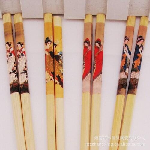 Brand penny to get flowers like chopsticks porcelain blue and white birthday housewarming awards commemorate fairs wooden chopst