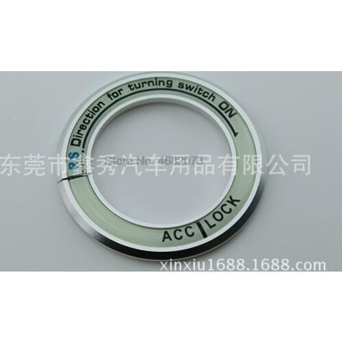 By dhl or ems 50pcs Luminous Ignition Key Ring Switch Cover Sticker ForKia K2 / K3 / K5 / Chi runway run 5colors hot sale