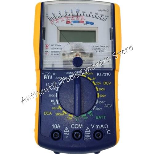 KT7310 High Precision Handheld Dual Display Analog Digital Multimeter Gauge LCD Digital Multimeter Tester Voltmeter