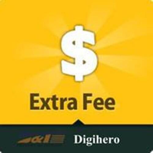 Extra fees for shipping fees added or goods