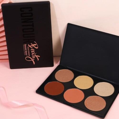 Europe America Fashion Six Grid Concealer Powder Makeup Powder Lasting Concealer Repair Powder Waterproof Cosmetics