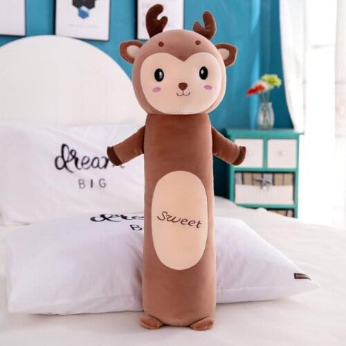 Hot Sale Long Soft Pillow Plush Toy Cartoon Animals Stuffed Dolls Sofa Back Cushion Pregnant Woman Pillow Kids Birthday Gifts