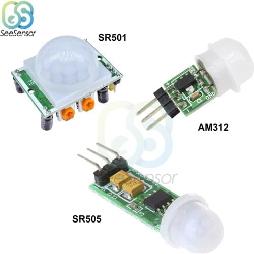 HC-SR501 HC-SR505 AM312 Adjust IR Pyroelectric Infrared Mini PIR Human Motion Sensor Detector Module for arduino