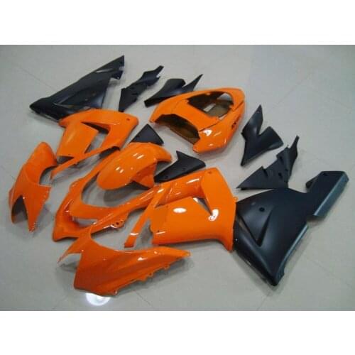 Customized Motorcycle Fairing kit for KAWASAKI Ninja ZX10R 2004 2005 ZX10R 04 05 orange black ABS Fairings set+7 gifts SF94