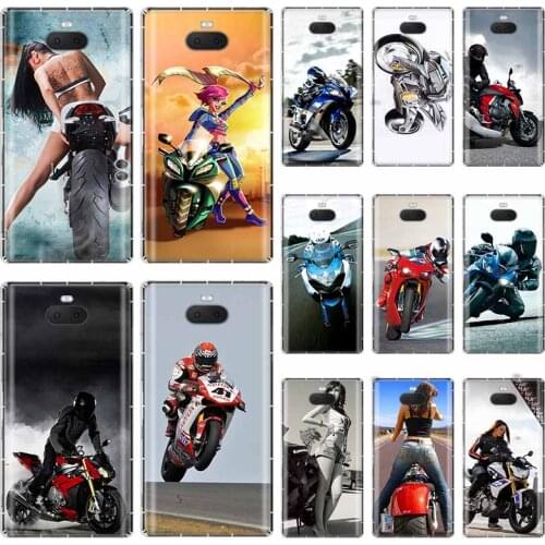Girl Motorcycle Girls For Sony Xperia X XA XA1 XA2 XA3 XZ XZ1 XZ2 XZ3 XZ4 L1 L2 L3 Plus Compeact Soft TPU Case