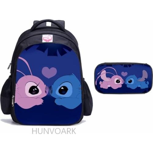 16 Inch Stitch 3D Printing Children School Bags Orthopedic Backpack Kids School Boys Girls Mochila Infantil Catoon Bags