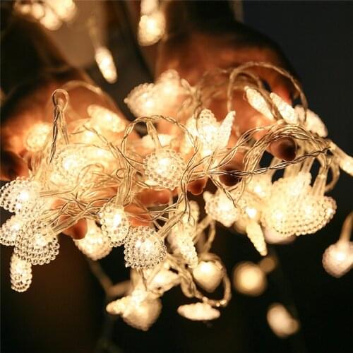 Love Heart 20Led String Fairy Lights Girl Bedroom Decoration Strings Light Indoor Party Wedding Garden Garland Lighting