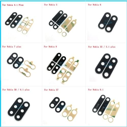 Rear Back Camera Glass Lens Cover For Nokia 5 6 7 8 X5 X6 X7 3.1 5.1 6.1 plus With Adhesive Sticker Replacement Parts