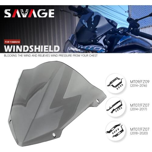 Windshield Windscreen For YAMAHA MT-07 FZ-07 2014-2018 2019 2020 Motorcycle Accessories Wind Deflectors MT07 FZ07 FZ MT 07 09