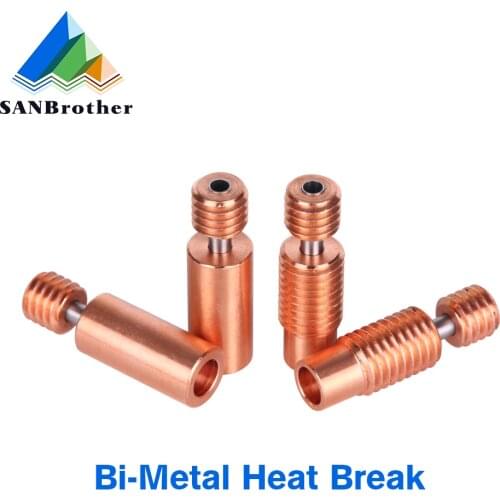 Bi-Metal Heatbreak Bimetal Heat break for E3D V6 hotend heater block for Prusa i3 MK3 Break 1.75MM Filament Smooth