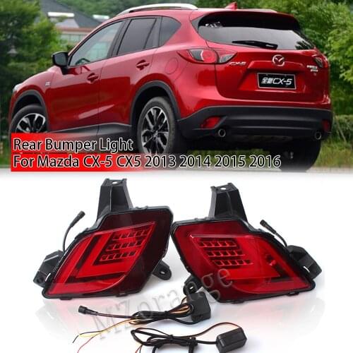 2PCS LED Reflector For Mazda CX-5 CX5 2013 2014 2015 2016 Car Tail Light Rear Bumper Light Rear Fog Lamp Brake Light